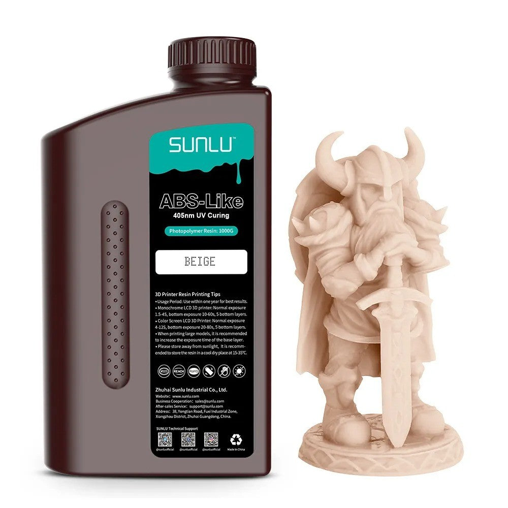 SUNLU 1KG ABS como/resina ABS lavable con agua 1000G/botella 405nm resina fotopolímero de curación UV rápida para Material de impresora LCD 3D