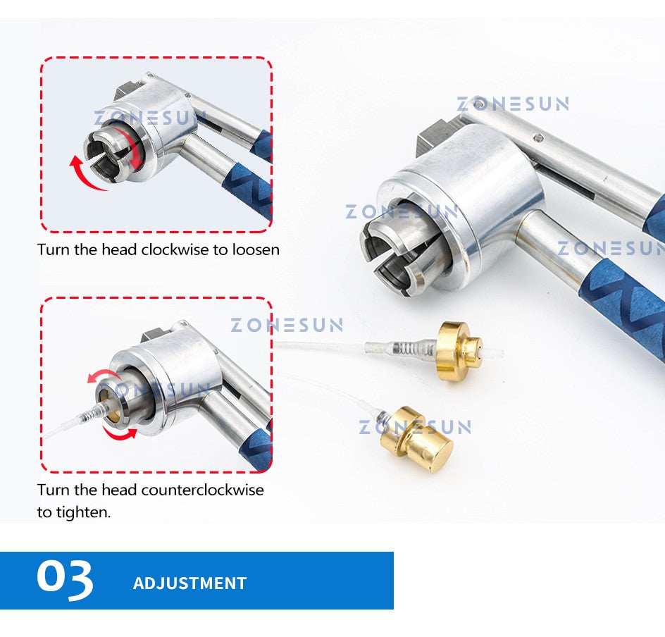 ZONESUN ZS-PBC1 15mm botella de Perfume Manual de acero inoxidable Vial en aerosol engarzadora tapado Manual herramienta de tapado de sello