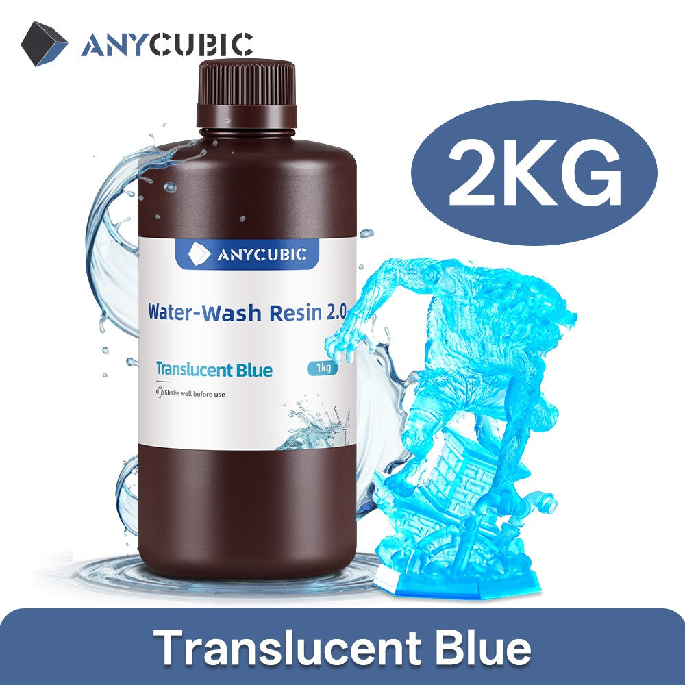 Resina ANYCUBIC lavable con agua, bajo olor, baja viscosidad, 405nm, resina UV para impresión LCD 3D, resina de impresora 3D de alta precisión