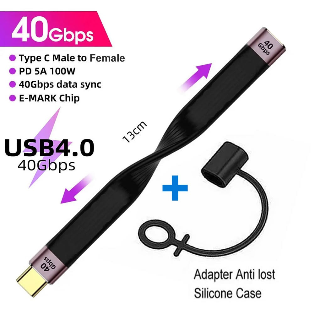 Cable USB C a USB tipo C de 40Gbps para MacBook Pro carga rápida 4,0/3,1 60W 100W PD carga rápida para Samsung Xiaomi Cable de carga