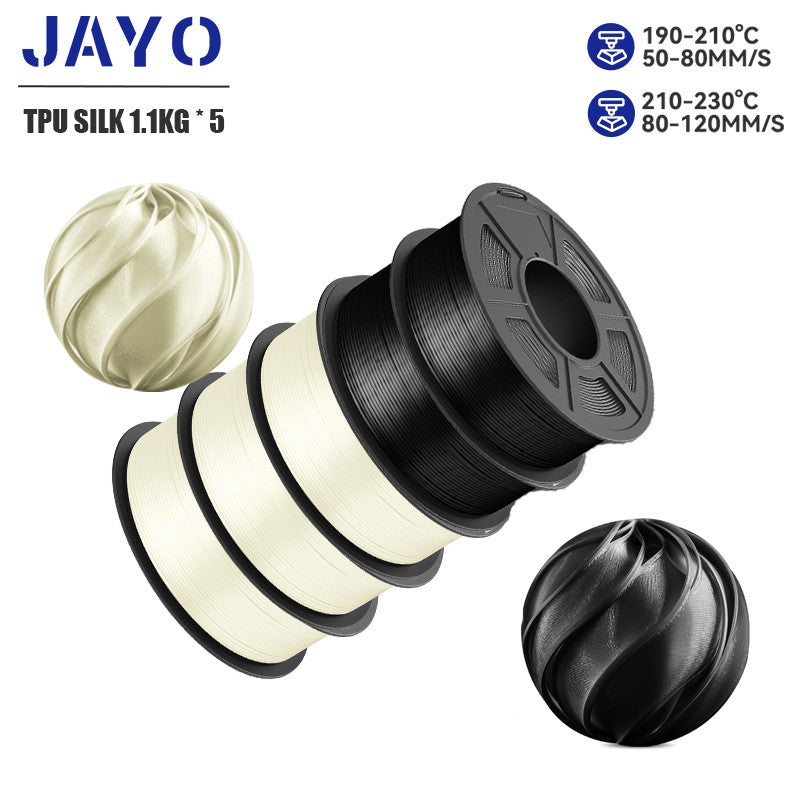 JAYO 5 rollos PLA/PLA Plus/petg/ABS/TPU/PLA meta/PLAYG/HS-PLA filamento de impresora 3D 1,75mm FDM materiales de impresora 3D para impresora 3D