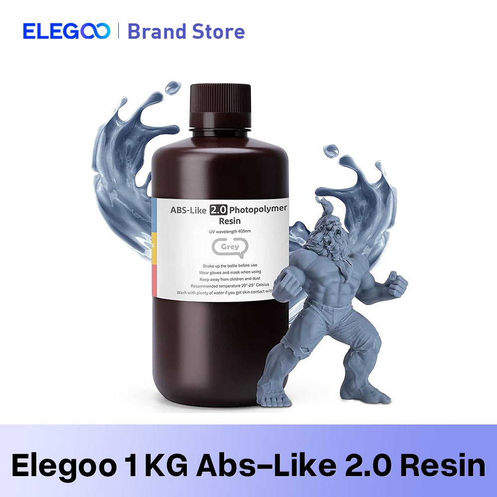 Resina para Impresora 3D Tipo ABS de ELEGOO, Resina de Fotopolimerización Estándar Tipo ABS de 405nm para Impresión 3D LCD, 1000g