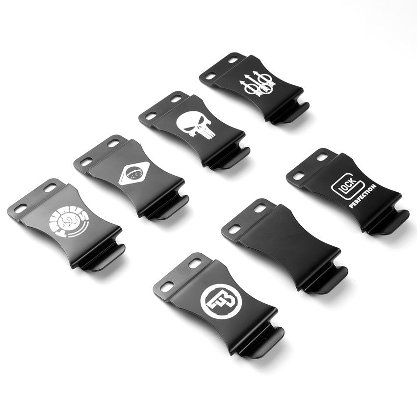 Pinza de ala de solapa con Clip de Metal para IWB Glock Beretta Taurus CZ Punisher Kydex, funda de fibra de carbono, cinturones de pistola de 1,5 ", transporte oculto
