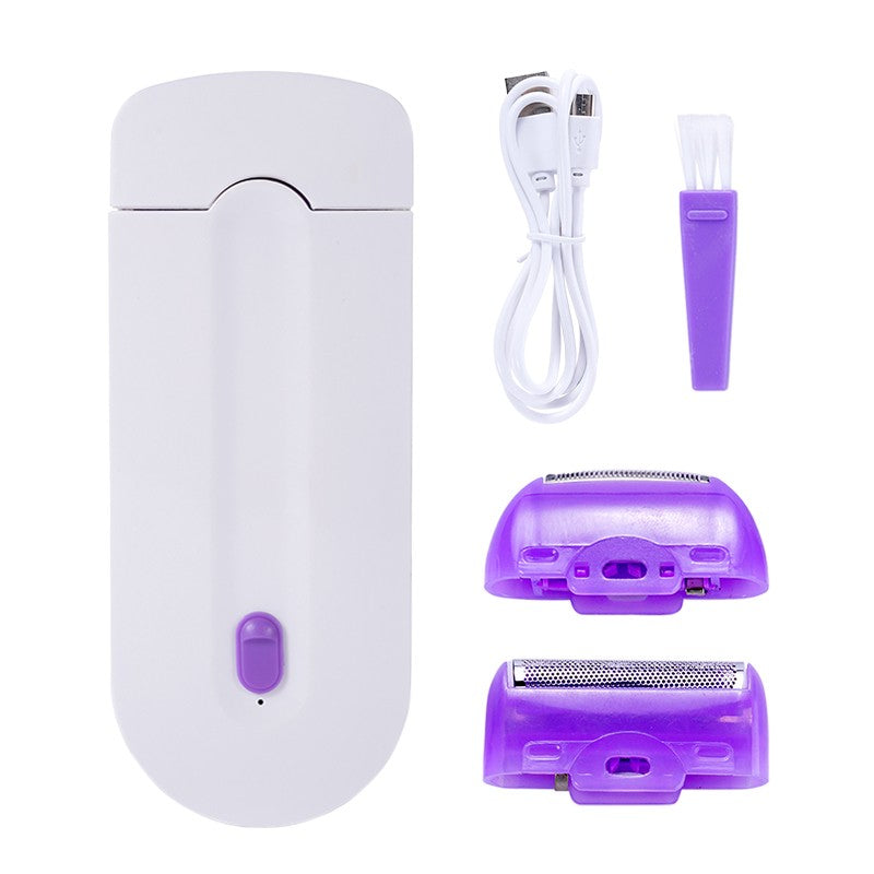 Depiladora recargable por USB para mujer, herramienta de depilación portátil, afeitadora rotativa, cuerpo, cara, pierna, Bikini, depiladora de labios, láser