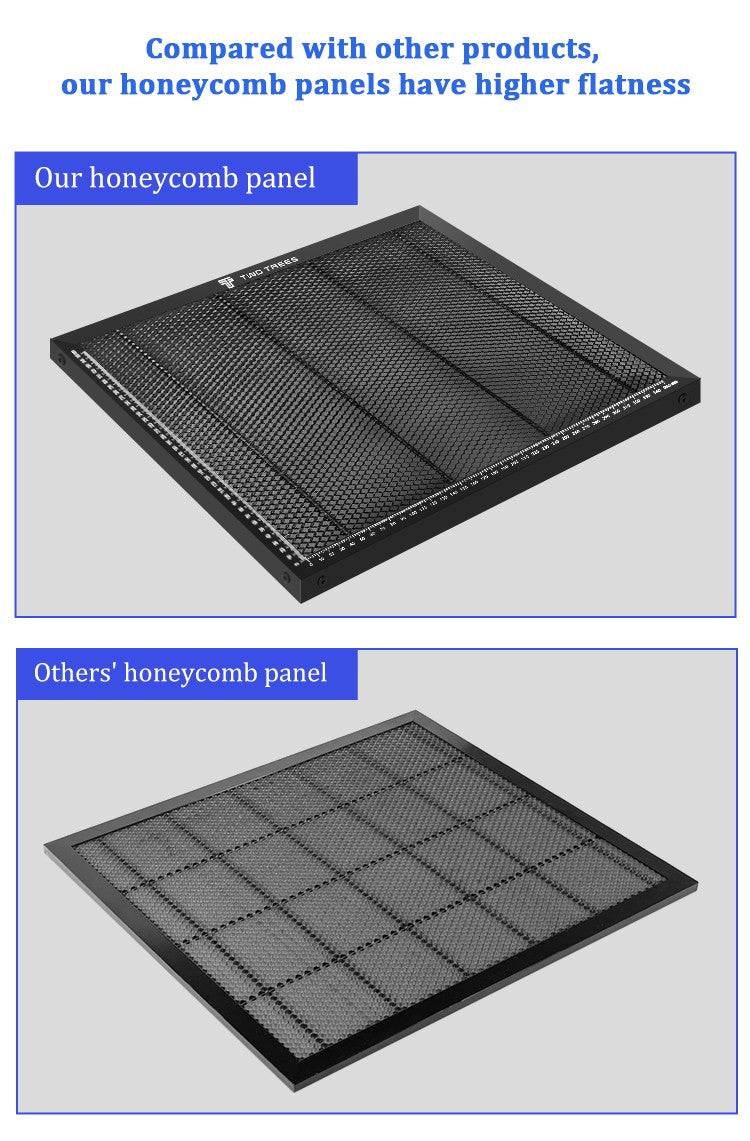 Mesa de Trabajo láser de nido de abeja para máquina cortadora de CO2/TT-5, grabador de 5S, corte de TTS-55, varios tamaños