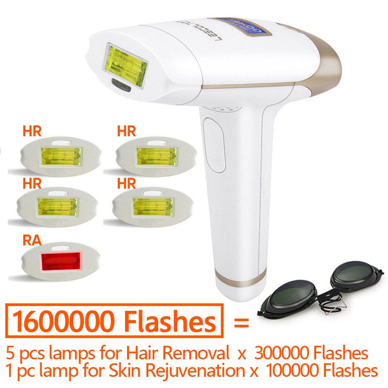 Lescolton-Depiladora láser IPL, máquina de depilación 1300000 pulsos, con pantalla LCD, T009i, permanente, cortadora de vello para bikini, depilador eléctrico