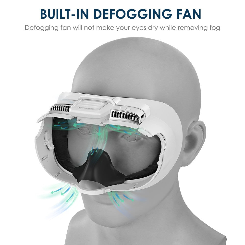 KKCOBVR K3 Ventilador de eliminación de niebla de espejo compatible con Quest 3, mantenimiento de ventilación facial