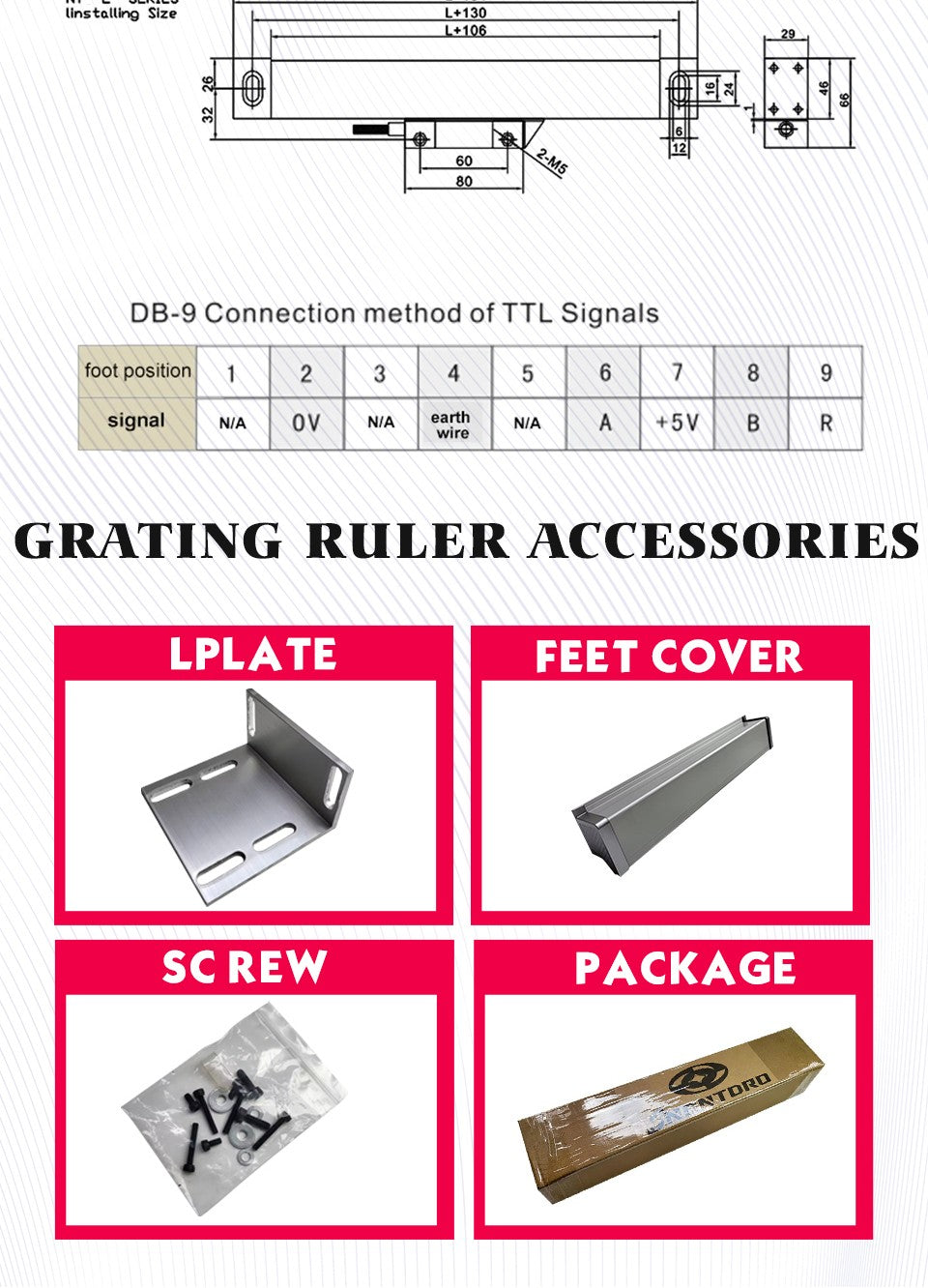 Pantalla LCD DRO YH800-2 de 2 Ejes, 19 Idiomas, AC90-260V, Sensor de Desplazamiento, Escala Lineal de 50-1000mm, Codificador, Regla de Cuadrícula