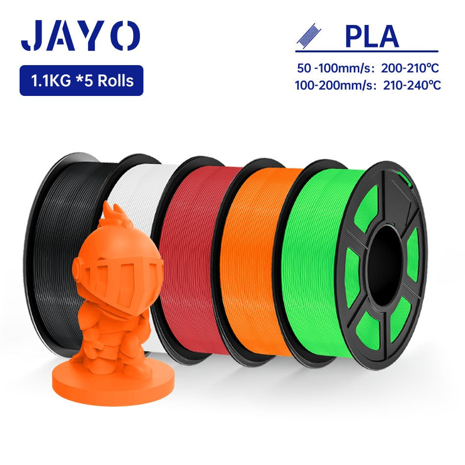 Filamento JAYO PLA 1,75 MM 5 rollos filamento de impresora 3D PLA 100% sin burbujas para FDM Coloful Material de impresión 3D regalo DIY