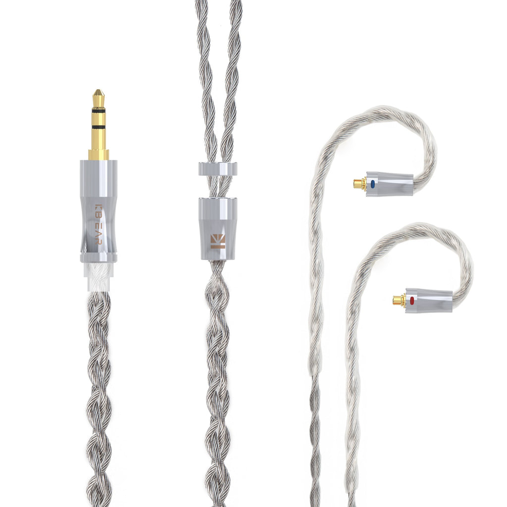 KBEAR Acorde 6N grafeno + 4N OFC Chapado en plata conector de Cable de actualización mezclado trenzado Cable de auriculares para Rosefinch KS2 KS1