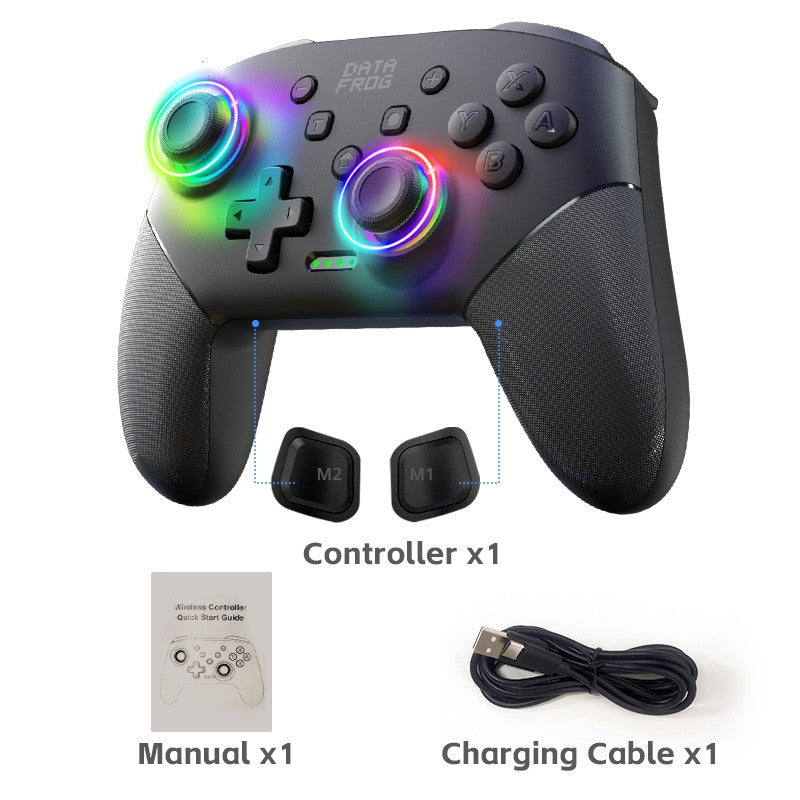 Control Inalámbrico DATA FROG Pro para Switch / Switch Lite / Consola OLED para PC, Joystick con Doble Vibración y Control de Movimiento