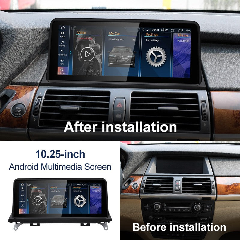 STWEI 2024 nuevo ID6 ID7 ID8 UI 10,25inc sistema Android inalámbrico Carplay AUTO para BMW X5 E70 X6 E71 reproductores de vídeo de coche GPS Navi