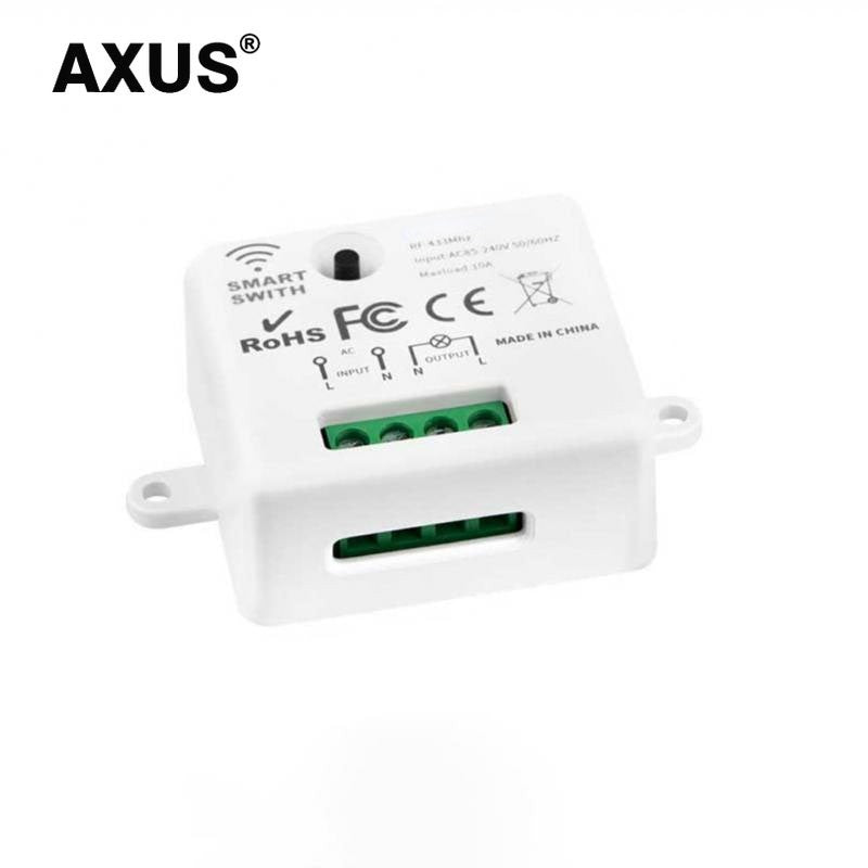 Interruptor inalámbrico RF 433Mhz Interruptor de luz Control remoto 86 Panel de pared 10A 110V-220V Receptor para lámpara LED ventilador