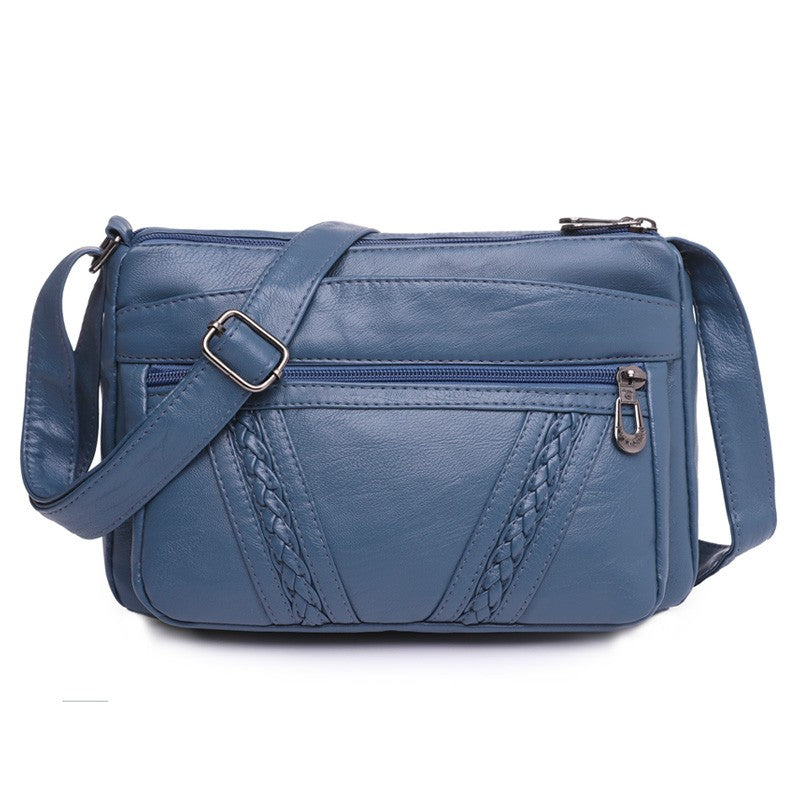 Bolso bandolera de Color liso que combina con todo, bolsos de hombro de alta capacidad para mujer, bolso de mano de piel sintética de alta calidad 2021