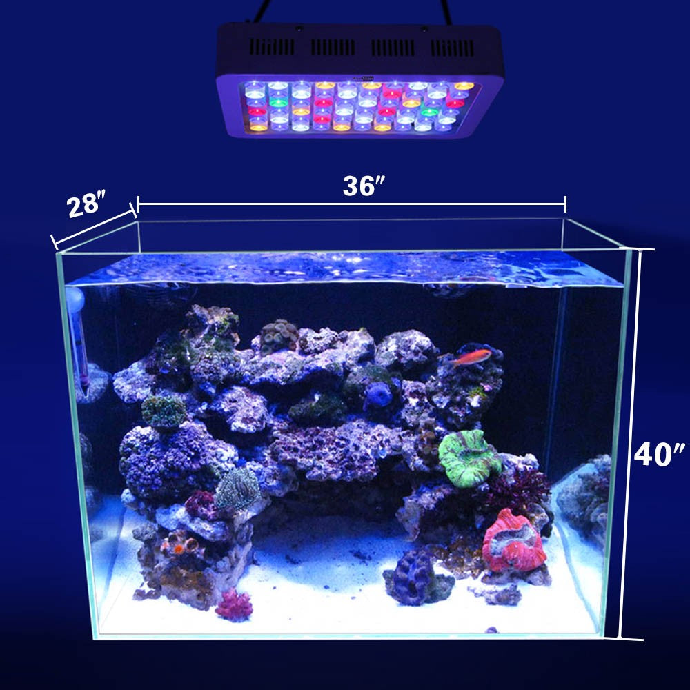 Atenuador de luz Led regulable para acuario, luces para tanque Fsih, 180W, lámpara para pecera de arrecife marino, decoración para peceras y acuarios