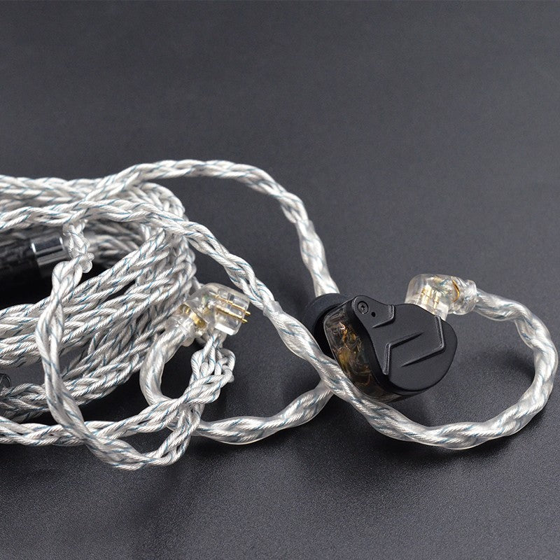 KZ 8 núcleos plata azul híbrido 784 núcleos Cable de actualización plateado Cable de auriculares para KZ ZS10 PRO ZSN PRO ZSX DQ6 ZAX ASX ASF