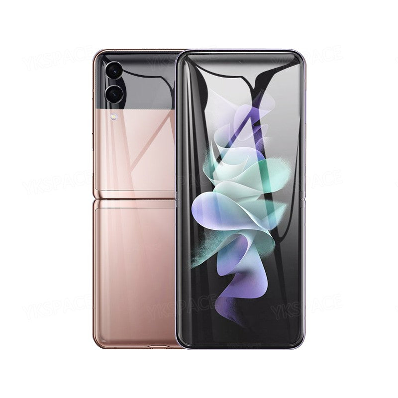 Película de hidrogel mate frontal transparente HD para Samsung Galaxy Z Flip 3 4 5 6 SE 7 W23 W24 W25 Protector de pantalla esmerilado suave con tapa