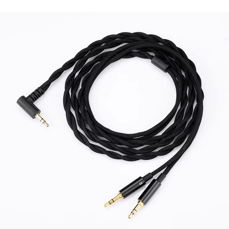 Koceta 3,5mm a doble 3,5mm OFC Cable de auriculares en la oreja Cable de repuesto de actualización para auriculares para HE400Se HE400I HE560 HE350
