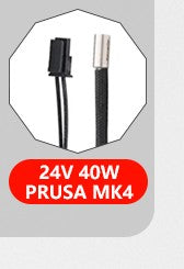 Cartucho Calefactor Trianglelab de 6*20MM 12V / 24V 50W con Cable de 100CM para Impresora 3D, para HOTEND V6 Volcano MK8 MK9