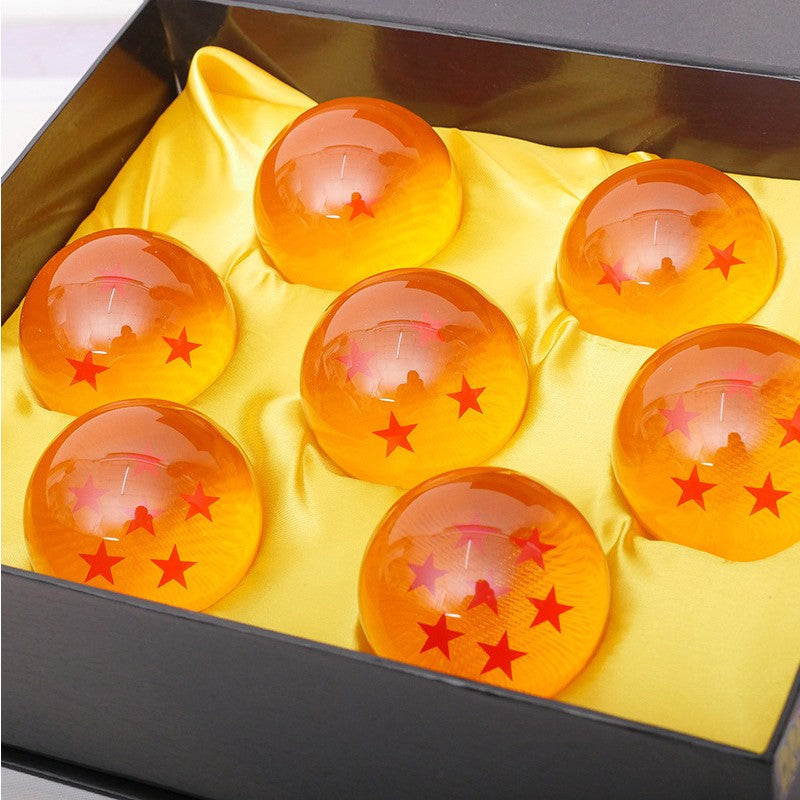 Dragon Ball - Set de 7 Figuras de Acción de Cristal 1:1 de 3.5cm, Colección para Invocar a Shenron, Modelo de Anime, Regalo