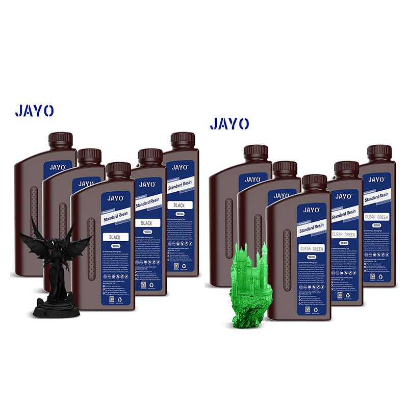 JAYO-lavabo de agua de resina 3D/como ABS/a base de plantas/líquido de resina de fotopolímero UV estándar de 10KG 405nm para materiales de impresora LCD 3D