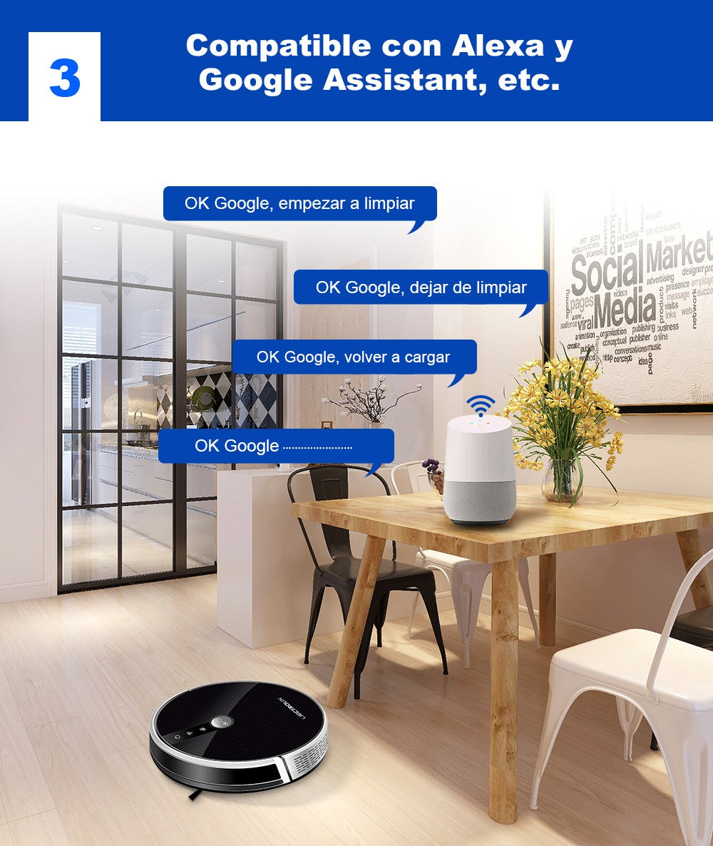 (Código Promocional: AEGG66)Aspiradora Robot LIECTROUX C30B,Navegación de mapas con IA,Partición Inteligente,con Memoria,Aplicación WiFi,Succión Fuerte de 6000Pa,Trapeador Mojado Inteligente, Desinfección
