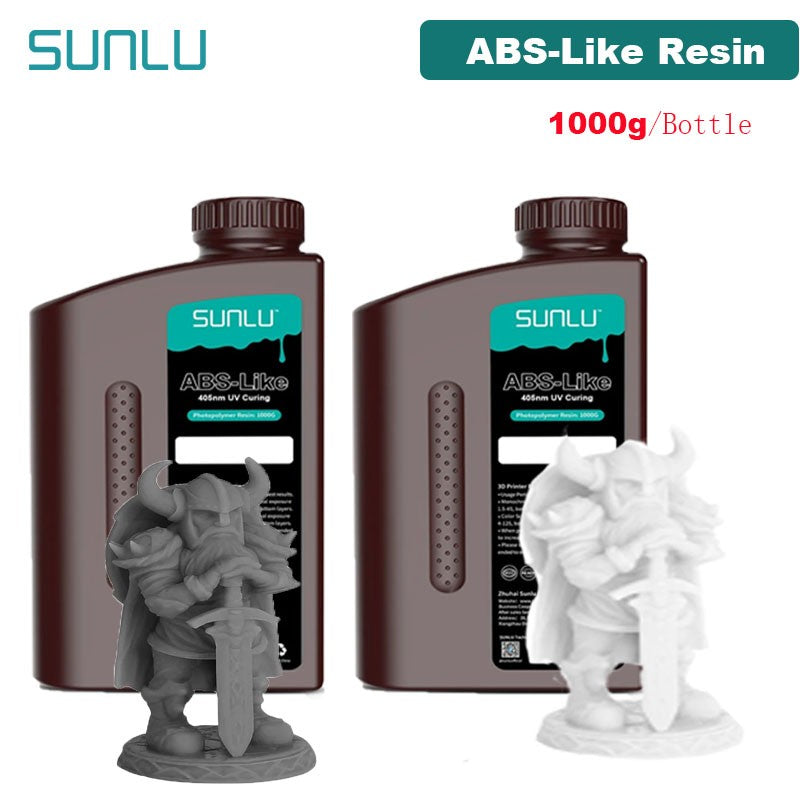 SUNLU resina UV 405nm fotopolímero tipo ABS impresora LCD líquido 2KG puede perforar roscas internas procesadas bajo olor alta dureza