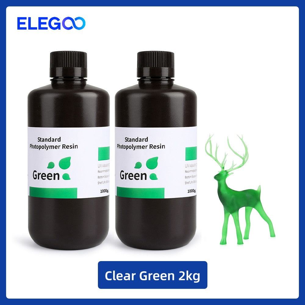 ELEGOO 2 uds/4 Uds 1KG juego de resina para impresora 3D LCD resina de curación UV 405nm resina fotopolímero estándar para impresión LCD 3D