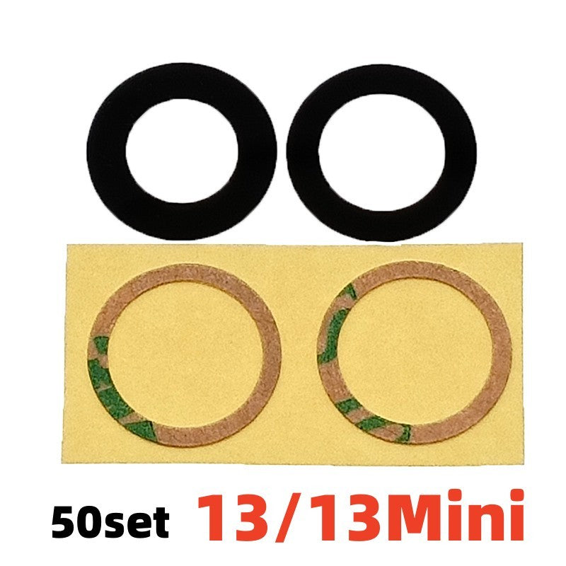 AliSunny-Conjunto de 50 lentes de cámara trasera para iPhone, cubierta de cristal, piezas de anillo, para modelos 13, 14, 7, 8 Plus, X, XS, Max, XR, 11, 12 y 15pro Max