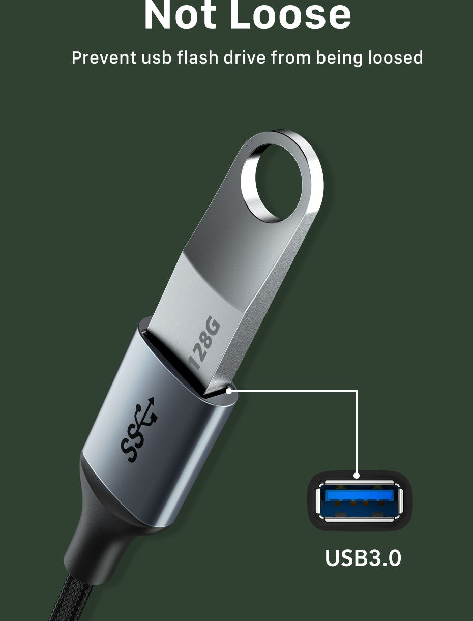 Cabletime-Cable USB C OTG tipo C macho a adaptador USB hembra, transmisión de 5GBPS, Cable de carga rápida para Xiaomi Mix 3 Huawei C380