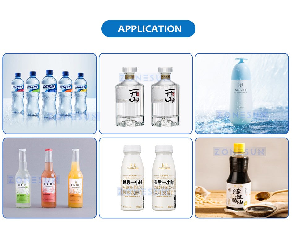 ZONESUN ZS-DPYT1500 máquina de llenado de líquidos automática, llenador de botellas, equipo de llenado de agua, embalaje volumétrico de bebidas y Perfume