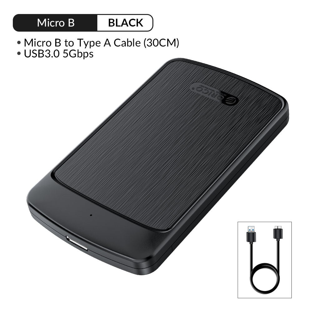 ORICO HDD externo 2,5 "funda HDD USB 3,0 a SATA 5Gbps funda de disco duro para 7-9.5mm 2,5 pulgadas SATA hd externo para PC
