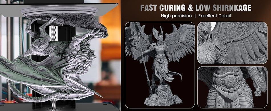 JAYO resina 3D ABS como/como PA/ aunque/alta temperatura/estándar 10KG líquido de curado UV rápido resina UV LCD para materiales de impresora 3D