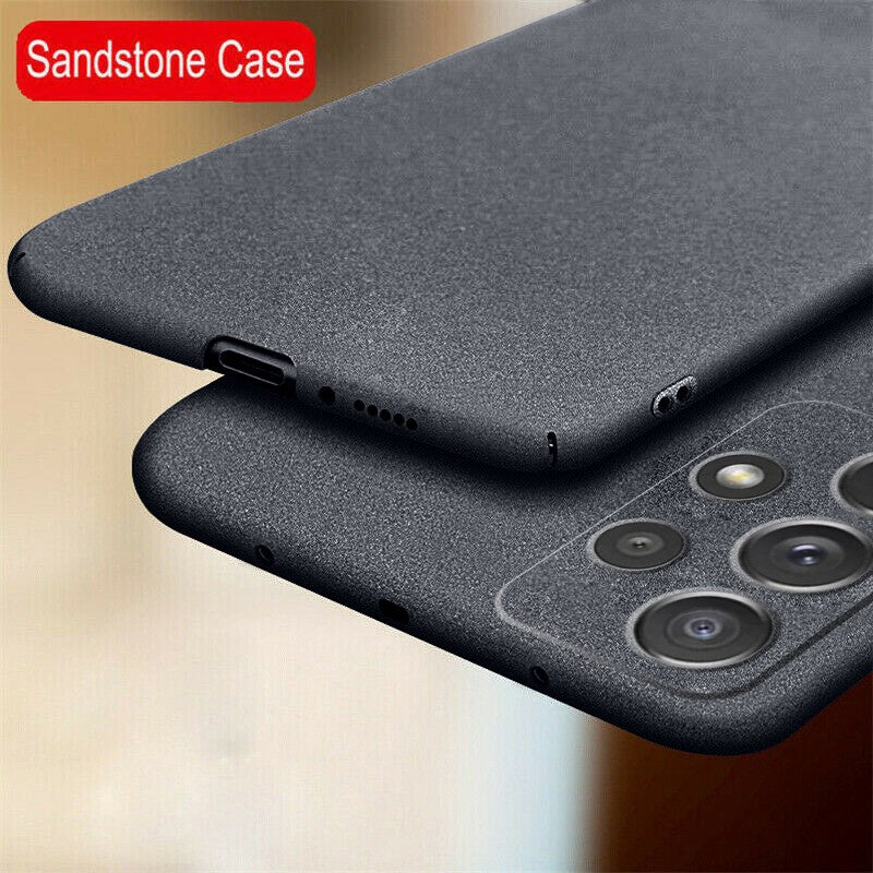 Funda ultrafina mate de piedra arenisca para Samsung Galaxy A17 A55 A54 A53 S26 S25 S22 S23 S24 Ultra Plus, funda rígida de PC a prueba de golpes