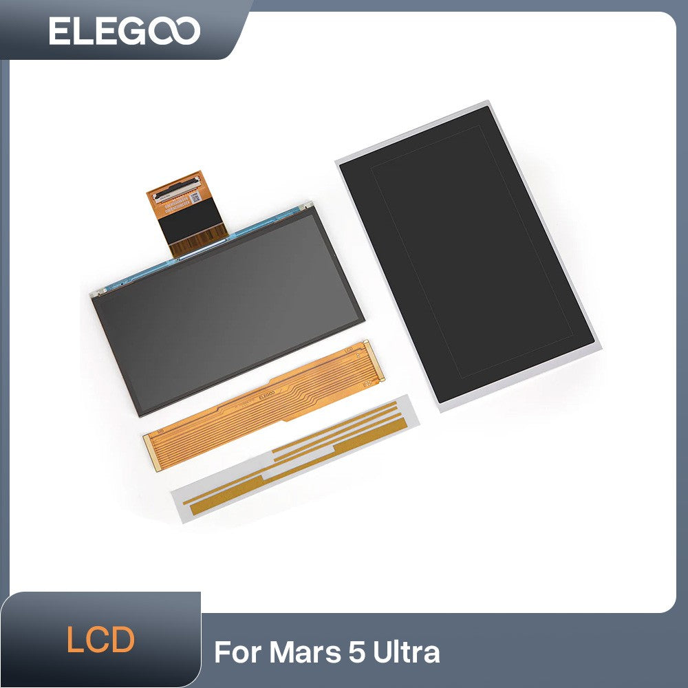 Pantalla LCD Monocromática ELEGOO de 7 Pulgadas 9K para Impresora 3D de Resina MARS 5 ULTRA con Vidrio Templado de Dureza 9H de 8520 x 4320