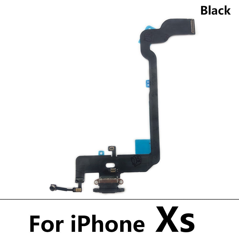 Testado para iPhone 7 8 Plus X XR XS Max cargador puerto USB conector Dock Cable flexible con conector de Audio Micro y auriculares
