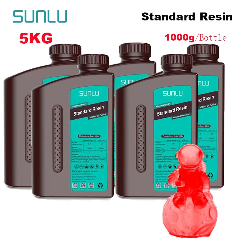 SUNLU-impresora LCD de resina estándar, 5KG, 405nm, curado de fotones, superficie lisa de buena precisión, modelo de bajo olor, Kit de impresión de garaje