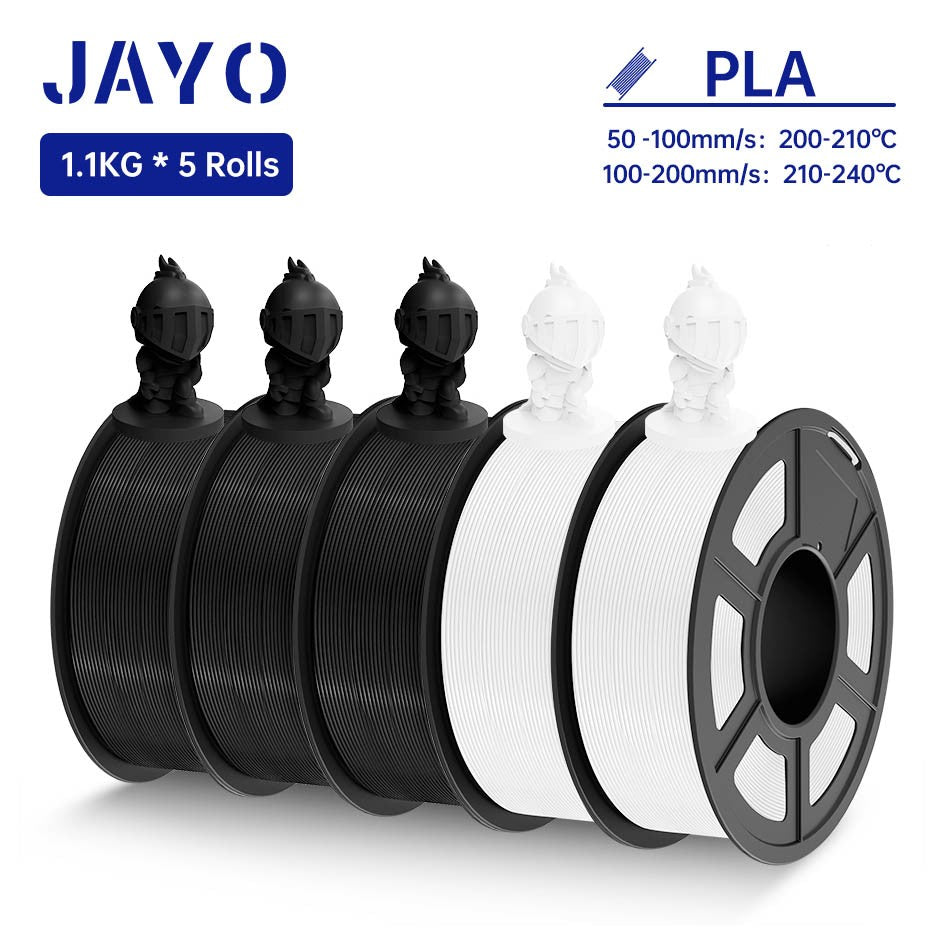 Filamento JAYO PLA 1,75 MM 5 rollos filamento de impresora 3D PLA 100% sin burbujas para FDM Coloful Material de impresión 3D regalo DIY