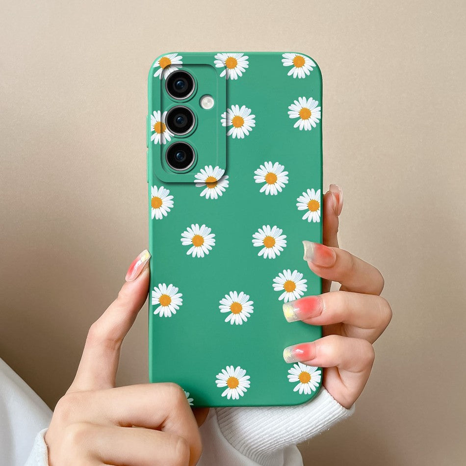 Funda para Samsung A35 A55 5G, funda trasera romántica, Protector de cámara de silicona líquida suave para Samsung A 35 A 55 Anti Choc Coque Capa