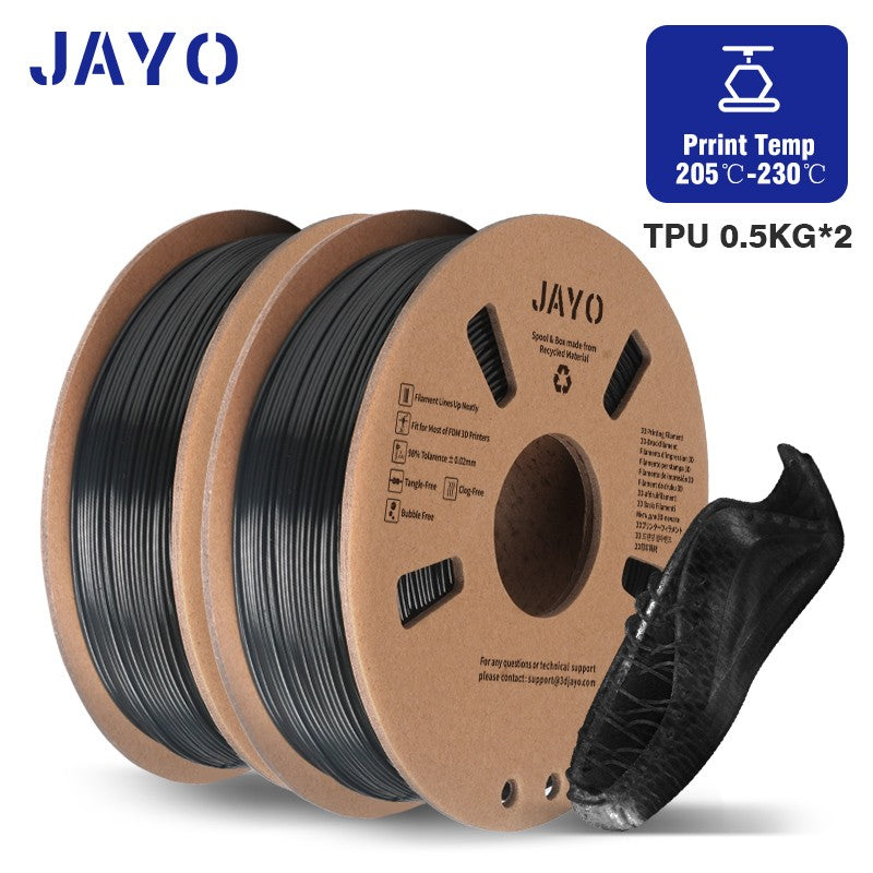 Filamento de impresora 3D JAYO PLA/PETG/SILK/TPU/ABS 1,75mm 2 rollos de materiales de impresión 3D para impresora 3D envío gratis