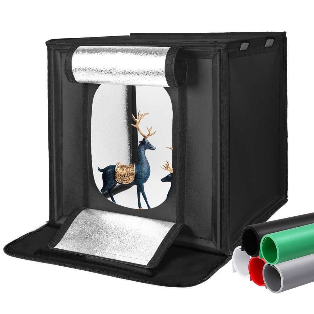 Cajas blandas para estudio de fotografía, mesa de fotografía regulable, plegable, portátil, Kit de tiendas de campaña con tablero de fondo de 3 uds.