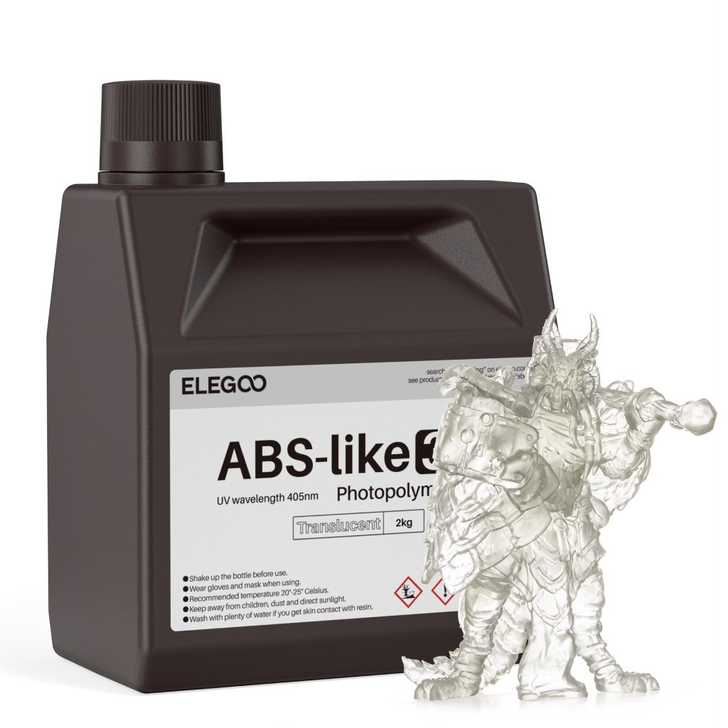 Resina para Impresora 3D Tipo ABS de ELEGOO, Resina de Fotopolimerización Estándar Tipo ABS de 405nm para Impresión 3D LCD, 1000g