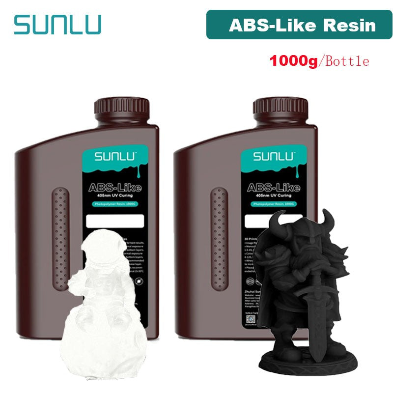SUNLU resina UV 405nm fotopolímero tipo ABS impresora LCD líquido 2KG puede perforar roscas internas procesadas bajo olor alta dureza