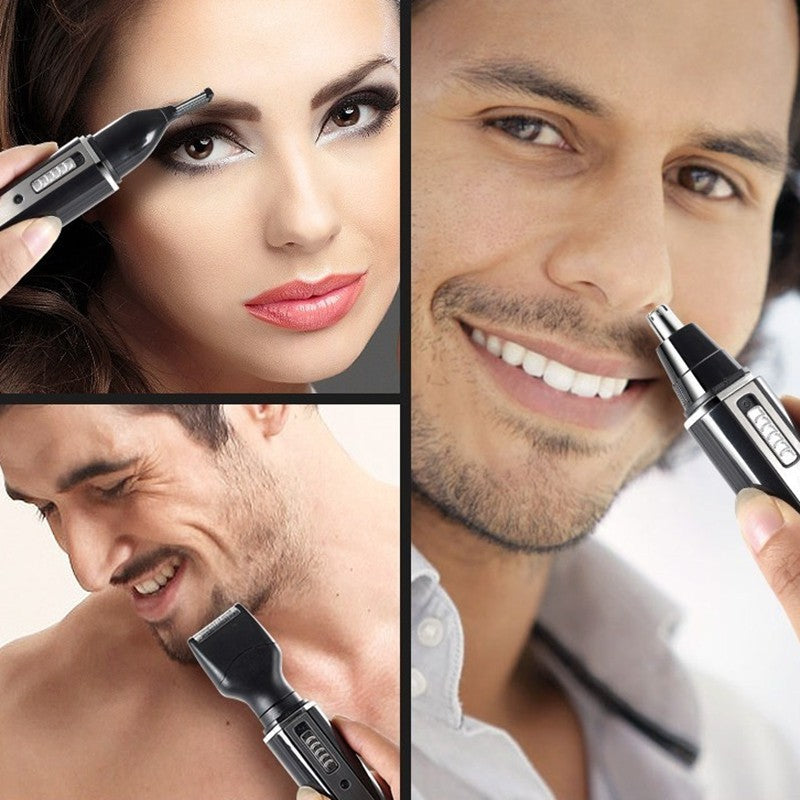 Kit de Afeitado Kemei Todo en Uno, Afeitadora Eléctrica para Hombre, Recortadora de Pelo Recargable, para Nariz, Orejas, Barba, Cejas y Rostro