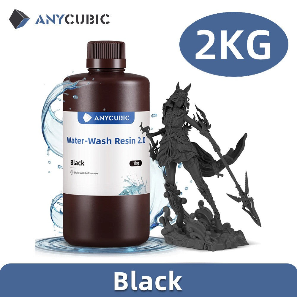 Resina ANYCUBIC lavable con agua, bajo olor, baja viscosidad, 405nm, resina UV para impresión LCD 3D, resina de impresora 3D de alta precisión