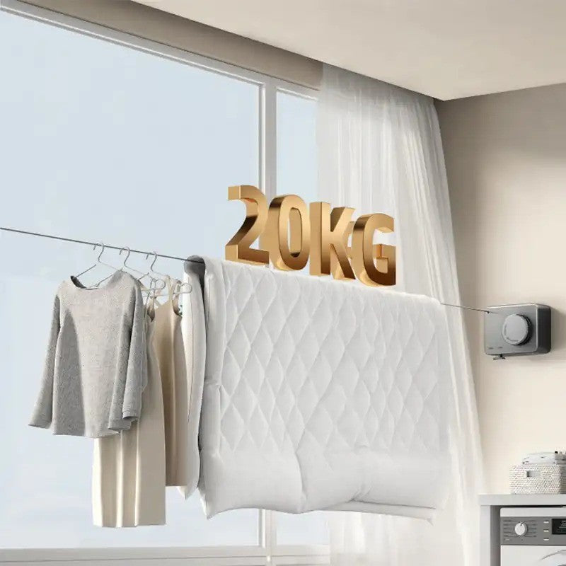 Tendedero retráctil de acero inoxidable, hilo de lavado portátil resistente para interiores y exteriores, secadora de ropa con cuerda ajustable