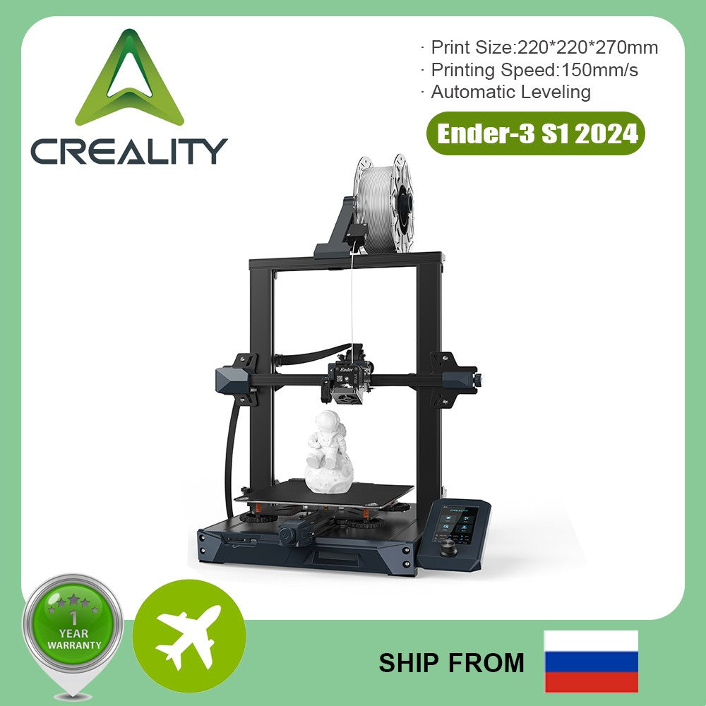 Impresora 3D Creality Ender-3 S1X, Placa Base Silenciosa de 32 Bits, Compatible con Reanudación de Impresión en Caso de Fallo de Energía, Nivelación Automática CR-Touch