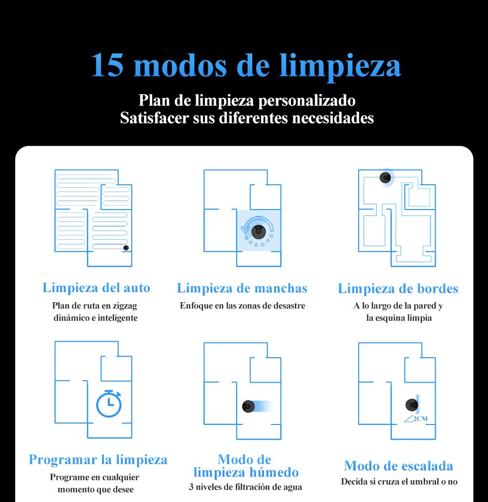 Robot aspirador ABIR X6PRO, sistema Smart Eye, aplicación No-Go Lines, línea Virtual APP, succión de 6000PA, fregona húmeda inteligente para el hogar