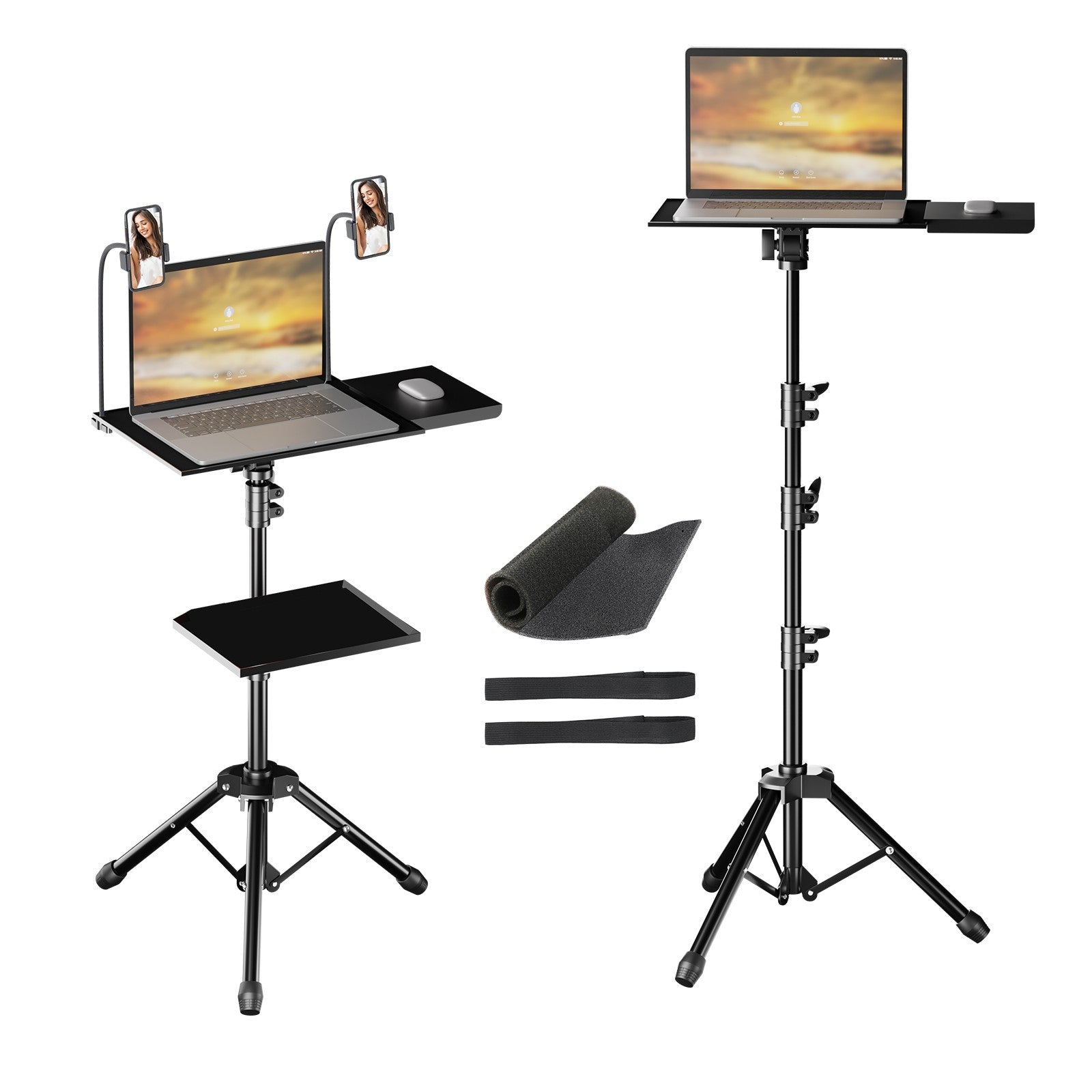 Trípode para Proyector SH - Soporte Ajustable para Laptop, Mesa de Mezclas DJ, Escritorio para Computadora en Exteriores, Soporte para Escenario o Estudio