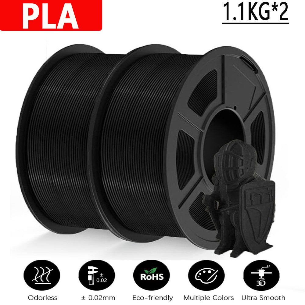 JAYO 2 rollos de filamento de impresora 3D PETG/PLA/PLA PLUS 1,75mm 2,2 KG 100% sin burbujas materiales de impresión 3D no tóxicos para impresora 3D